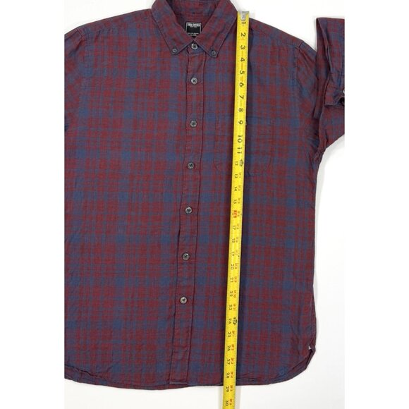 Todd Snyder Mens Shirt 100% Linen Plaid Size Medium Button Down Long Sleeve - Picture 12 of 12